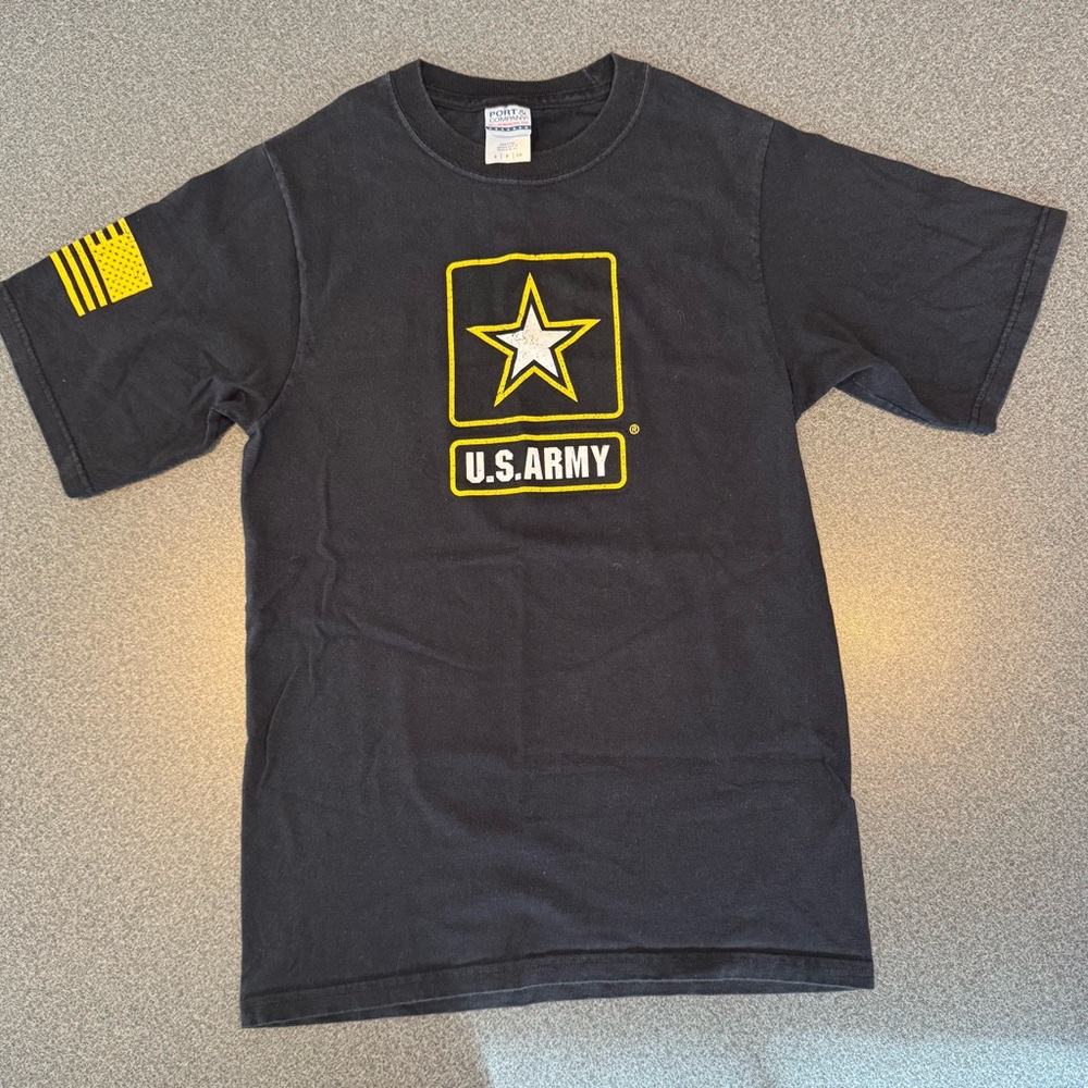 U.S. Army Tee in Black and Yellow